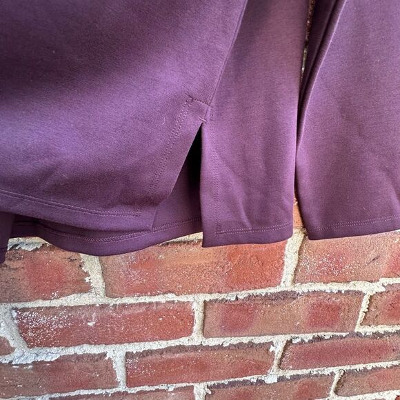 Eileen Fisher $168 Ponte Funnel Neck Top brown women's medium NEW - Picture 3 of 8